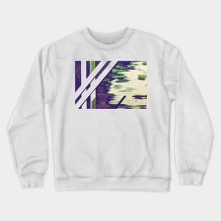 Bamboo grove in purple and green Crewneck Sweatshirt